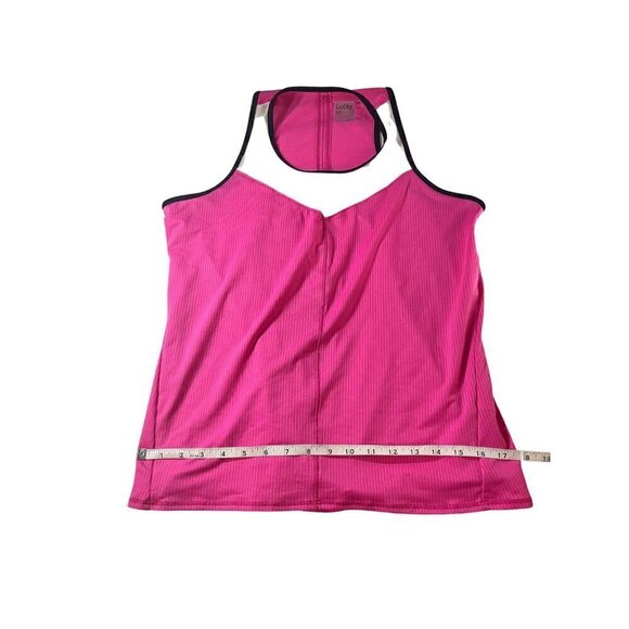 Lucky in Love Racerback Tank, Size Large - Picture 5 of 9